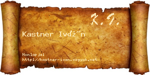 Kastner Iván névjegykártya